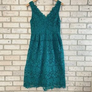 ASTR the Label V-Neck Lace Fit & Flare Dress Sz M